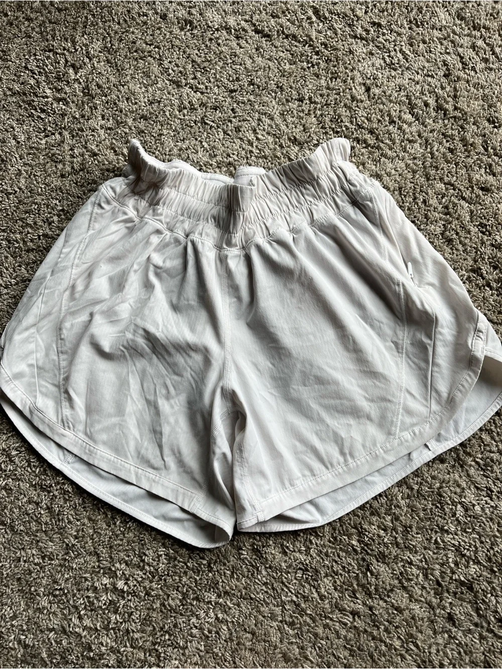 lululemon athletica White and Tan Ladies S-6 Athletic Skort with Drawstring